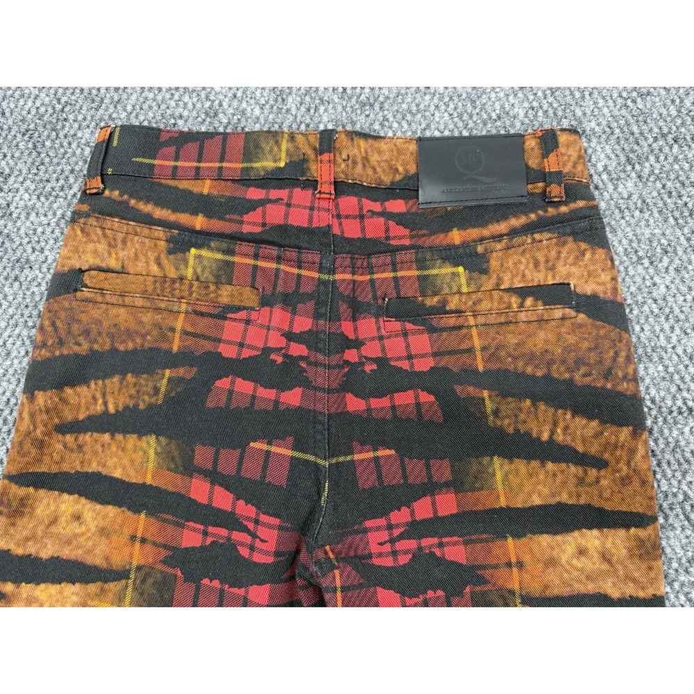 Alexander McQueen Size 26 Skinny Jeans Pants High Rise Tiger Check Tartan MCQ - Picture 11 of 16